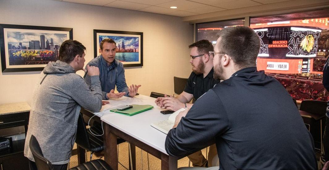 A Carthage Sports Management class visited the United Center in Chicago.